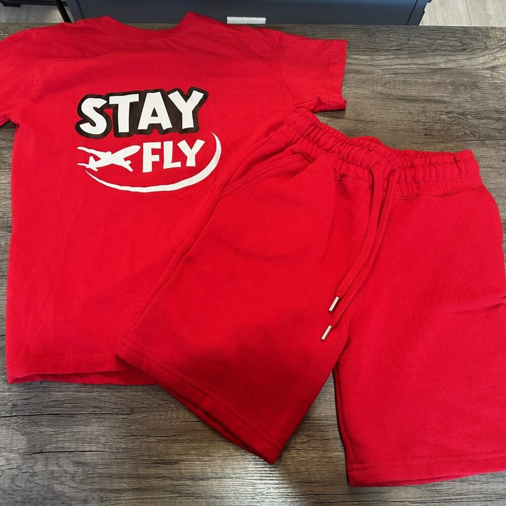 Boys 2-Piece Short Set w/Custom Graphic Size Medium